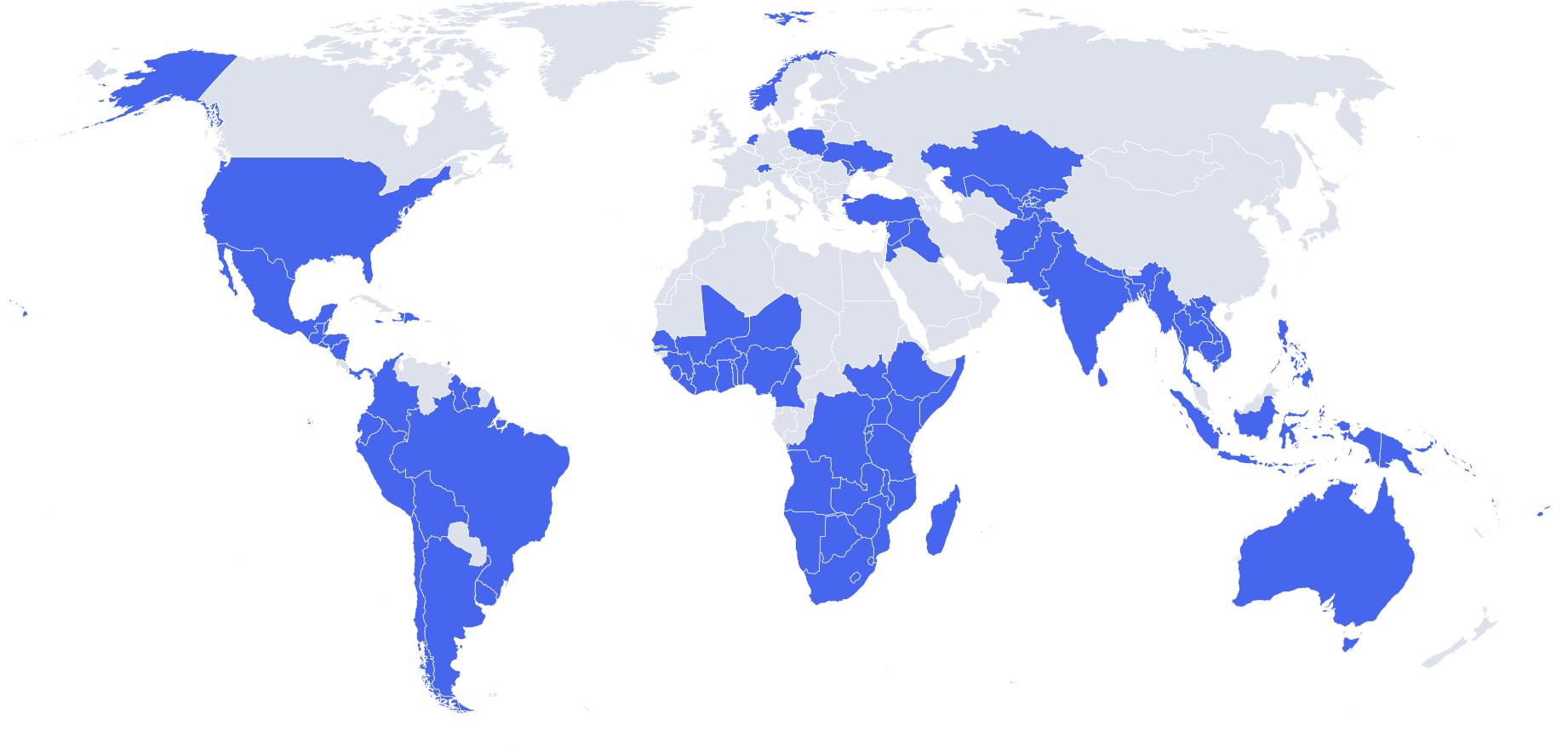 Global map indicating BAO Systems impact